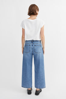 Taylor Cropped Jeans, Worn Mid Blue