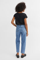 Allison Cropped Jeans, Worn Mid Blue