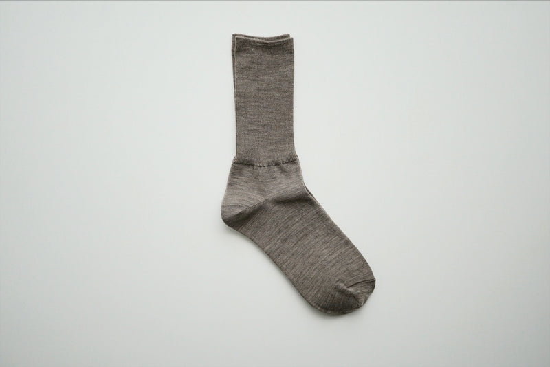 HK0104 Merino Wool Ribbed Socks, Oatmeal