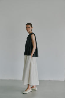 Irissa Midi Skirt, White Sand