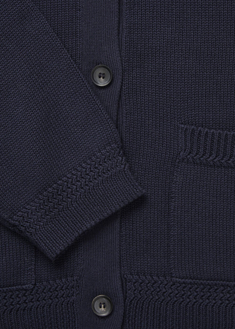 Cobe Cotton Cardigan, Navy