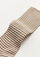 Cotton Stripe Socks, Mix Chestnut