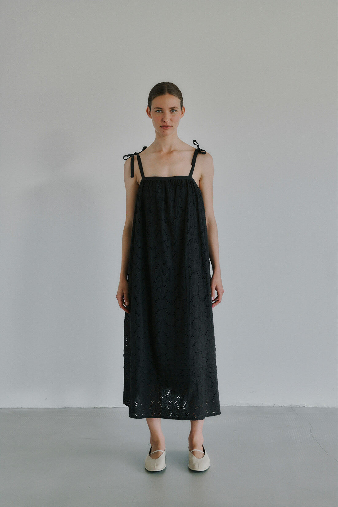 Emanuela Long Dress, Black