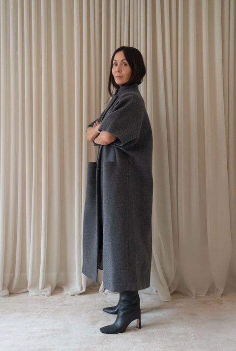 Mok Coat, Grey Melange