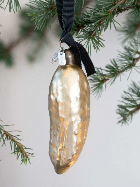 Glas "agurk" jule ornament