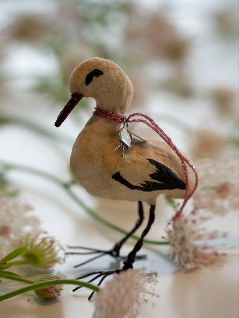 Håndlavet Stork i bomuld & papir