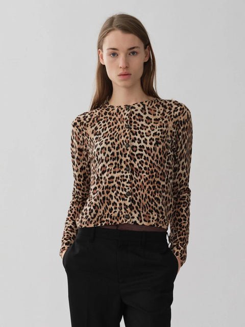 Womens o-cardigan, Leopard