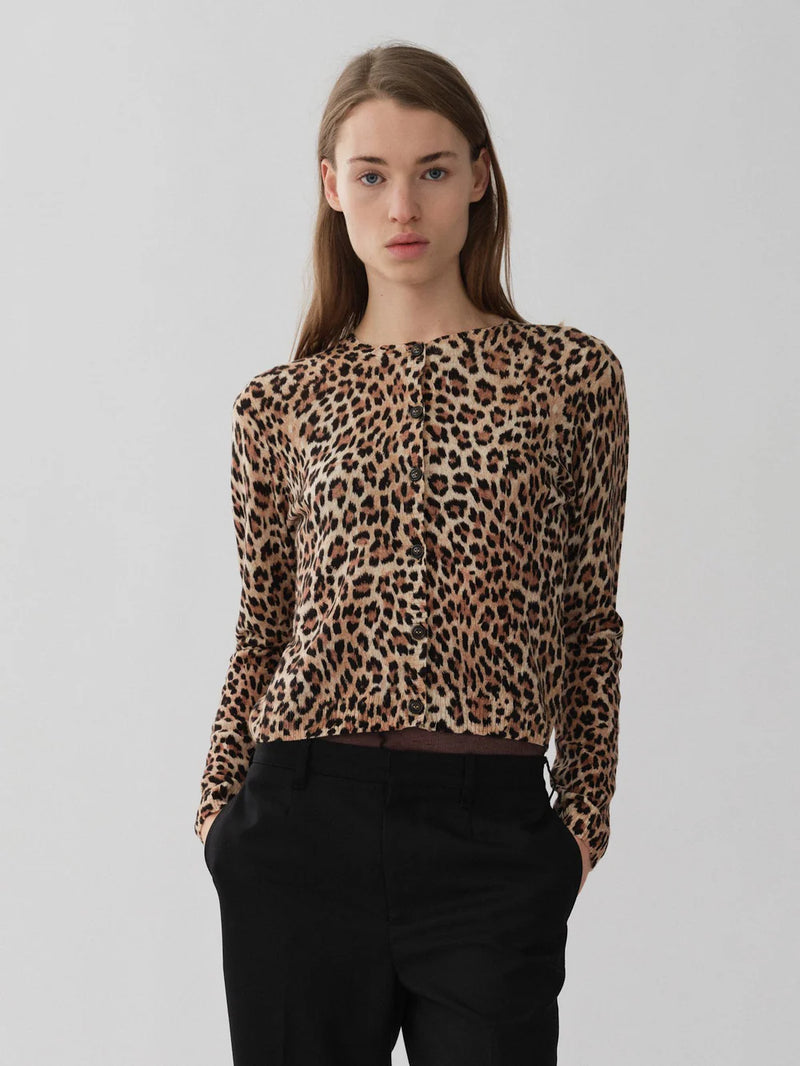 Womens o-cardigan, Leopard