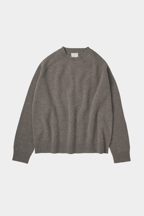 Lambswool crewneck, Hazel melange