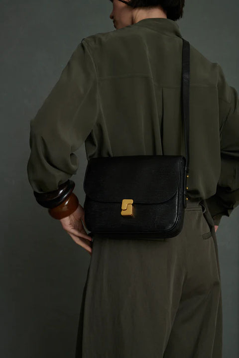 Bellissima Maxi Bag, Black (Embossed)