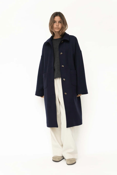 Felix wool coat, Navy